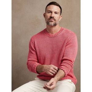 Banana Republic Inland 3 Gauge Linen Crewneck Sweater Sz. M